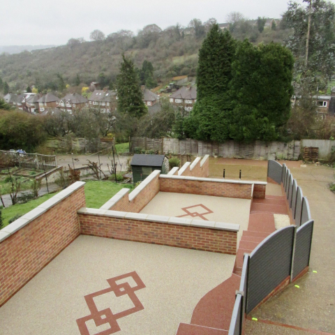 brickwork, patio, fencing